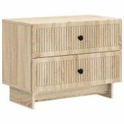 vidaXL Nattduksbord Sonoma-ek 62 x 34,5 x 47,5 cm Konstruerat trä