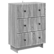 vidaXL Lådans skåp Grå sonoma-ek 66 x 34,5 x 90 cm Konstruerat trä