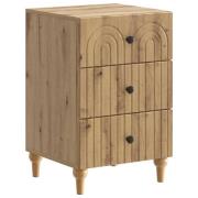 vidaXL Nattduksbord Artisan-ek 43x 41 x 66,5 cm Konstruerat trä