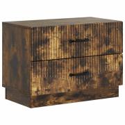 vidaXL Nattduksbord Rökt ek 62 x 34,5 x 44,5 cm Konstruerat trä