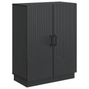 vidaXL Sideboard Svart 66 x 34,5 x 87 cm Konstruerat trä