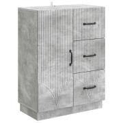 vidaXL Sideboard med låda Betonggrå 66 x 34,5 x 87 cm Konstruerat trä