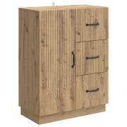 vidaXL Sideboard med låda Artisan-ek 66 x 34,5 x 87 cm Konstruerat trä