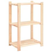 vidaXL Förvaringshylla 3 hyllplan 60x38x90 massiv furu 150 kg