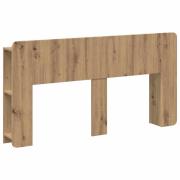 vidaXL Sänggavelsskåp med lagring Artisan-ek Konstruerat trä