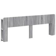 vidaXL Sänggavelsskåp med lagring Grå sonoma-ek Konstruerat trä