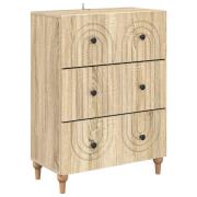 vidaXL Lådans skåp Sonoma-ek 66 x 34,5 x 90 cm Konstruerat trä