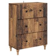vidaXL Lådans skåp Gammalt trä 66 x 34,5 x 90 cm Konstruerat trä