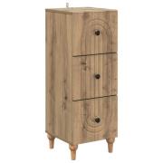 vidaXL Lådans skåp Artisan-ek 33 x 34,5 x 90 cm Konstruerat trä