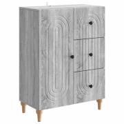 vidaXL Sideboard Grå sonoma-ek 66 x 34,5 x 90 cm Konstruerat trä