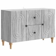 vidaXL TV-skåp Grå sonoma-ek 89 x 34,5 x 60 cm Konstruerat trä