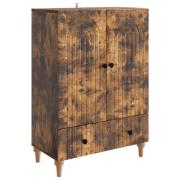 vidaXL Sideboard med låda Rökt ek 66 x 34,5 x 95 cm Konstruerat trä