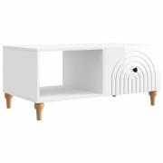 vidaXL Kaffeebord Vit högglans 90 x 50 x 40 cm Konstruerat trä