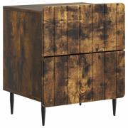 vidaXL Nattduksbord Rökt ek 43 x 34,5 x 49,5 cm Konstruerat trä