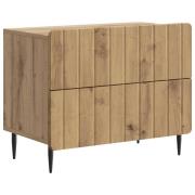 vidaXL Nattduksbord Artisan-ek 62 x 34,5 x 49,5 cm Konstruerat trä