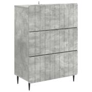 vidaXL Lådans skåp Betonggrå 66 x 34,5 x 92 cm Konstruerat trä
