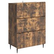 vidaXL Lådans skåp Rökt ek 66 x 34,5 x 92 cm Konstruerat trä