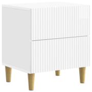 vidaXL Nattduksbord Vit högglans 43 x 34,5 x 48 cm Konstruerat trä