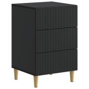 vidaXL Nattduksbord med låda Svart 43 x 41 x 66,5 cm Konstruerat trä