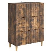 vidaXL Lådans skåp Rökt ek 66 x 34,5 x 90 cm Konstruerat trä