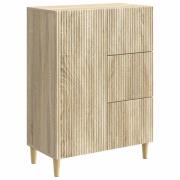 vidaXL Sideboard med låda Sonoma-ek 66 x 34,5 x 90 cm Konstruerat trä