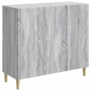 vidaXL Sideboard Grå sonoma-ek 89 x 34,5 x 80 cm Konstruerat trä