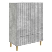 vidaXL Sideboard med låda Betonggrå 66 x 34,5 x 95 cm Konstruerat trä