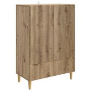 vidaXL Sideboard med låda Artisan-ek 66 x 34,5 x 95 cm Konstruerat trä