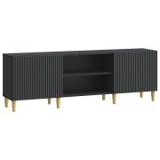 vidaXL TV-skåp Svart 150 x 31 x 50 cm Konstruerat trä