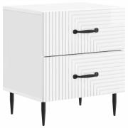 vidaXL Nattduksbord Vit högglans 43 x 34,5 x 47,5 cm Konstruerat trä