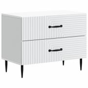 vidaXL Nattduksbord med låda Vit 62 x 34,5 x 47,5 cm Konstruerat trä