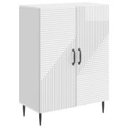 vidaXL Sideboard Vit högglans 66 x 34,5 x 89,5 cm Konstruerat trä