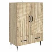 vidaXL Sideboard med låda Sonoma-ek 66 x 34,5 x 95 cm Konstruerat trä