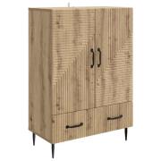 vidaXL Sideboard med låda Artisan-ek 66 x 34,5 x 95 cm Konstruerat trä