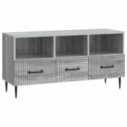vidaXL TV-skåp Grå sonoma-ek 102 x 34,5 x 50 cm Konstruerat trä