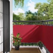 vidaXL Balkong Skärm Röd 100 x 400 cm Oxford Tyg