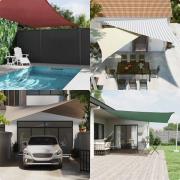 vidaXL Utomhus solsätt segel Ljusgrå och vit. 3 x 3 m