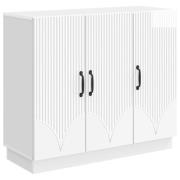 vidaXL Sideboard Vit högglans 89 x 34,5 x 77 cm Konstruerat trä