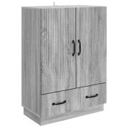 vidaXL Sideboard Grå sonoma-ek 66 x 34,5 x 92 cm Konstruerat trä