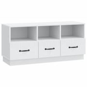 vidaXL TV-skåp med låda Vit 102 x 34,5 x 47 cm Konstruerat trä