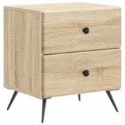 vidaXL Nattduksbord Sonoma-ek 43 x 34,5 x 47,5 cm Konstruerat trä