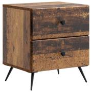 vidaXL Nattduksbord Gammalt trä 43 x 34,5 x 47,5 cm Konstruerat trä