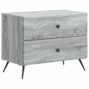 vidaXL Nattduksbord Grå sonoma-ek 62 x 34,5 x 47,5 cm Konstruerat trä
