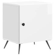 vidaXL Nattduksbord Vit högglans 43 x 34,5 x 50 cm Konstruerat trä