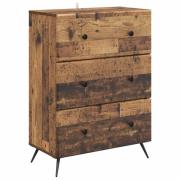 vidaXL Lådans skåp Gammalt trä 66 x 34,5 x 90 cm Konstruerat trä