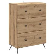 vidaXL Lådans skåp Artisan-ek 66 x 34,5 x 90 cm Konstruerat trä