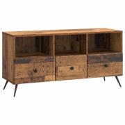 vidaXL TV-skåp med låda Gammalt trä 102 x 34,5 x 50 cm Konstruerat trä