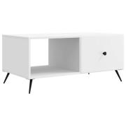 vidaXL Kaffeebord Vit 90 x 50 x 40 cm Konstruerat trä