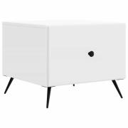 vidaXL Kaffeebord med låda Vit 49 x 50 x 40 cm Konstruerat trä