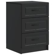 vidaXL Nattduksbord med låda Svart 43 x 41 x 63,5 cm Konstruerat trä